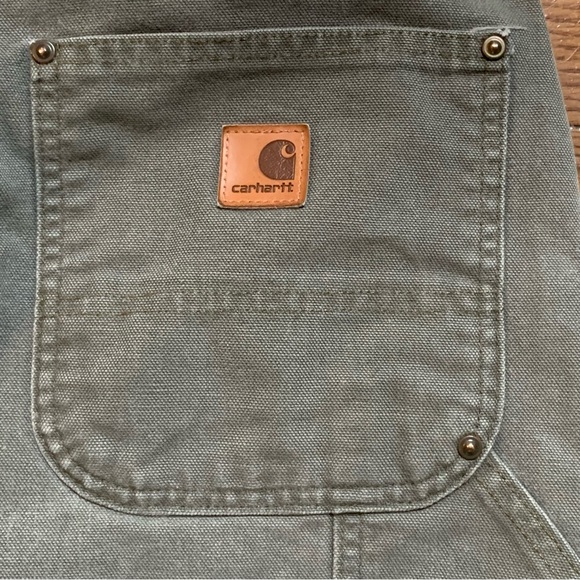 Carhartt B136 Double Front Washed Duck Loose Fit Work Pant 44 X 30 Moss Canvas - Picture 5 of 9